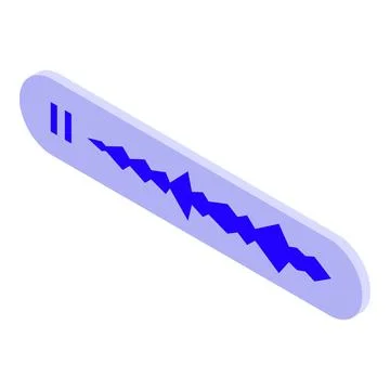 Voice recognition software analyzing audio track with decreasing sound waves Illustrazione stock