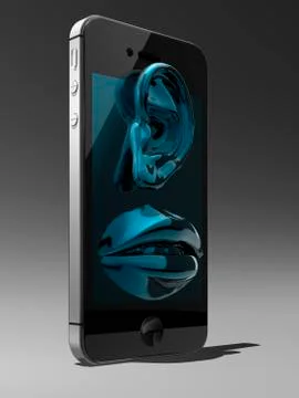 Voice recognition software, artwork Stock Illustration