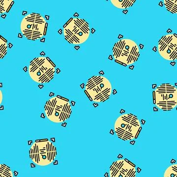 Voice recognition vector seamless pattern Illustrazione stock
