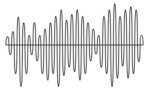 Voice record line. Digital pulse signal icon イラスト素材