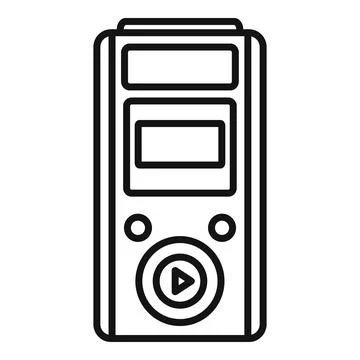 Voice recorder device icon symbolizing audio documentation Illustration