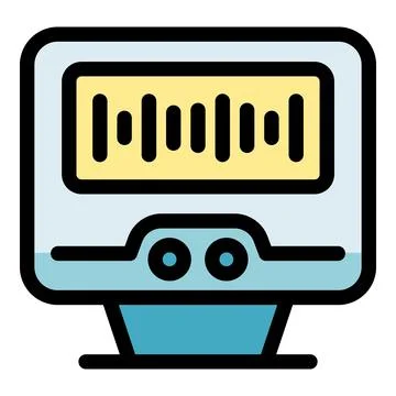 Voice recorder displaying audio waveform, recording, playback, and audio ma.. Stock Illustration