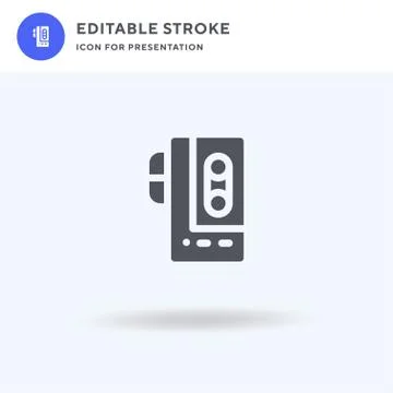 Voice Recorder icon vector, filled flat sign, solid pictogram isolated on white イラスト素材