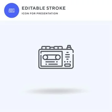 Voice Recorder icon vector, filled flat sign, solid pictogram isolated on white Stockillustratie