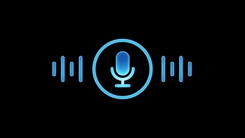 Voice Recording Microphone with Sound Wave Animation Stock Footage 304718555