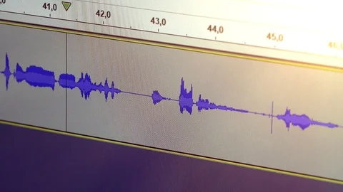 Voice Recording Track From Audio Editing Software (1) Stock Footage 114747477