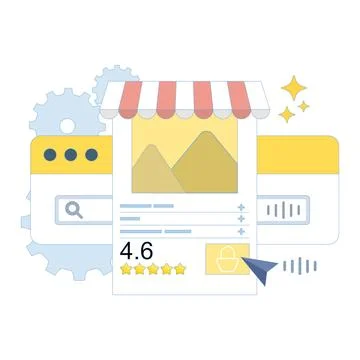 Voice search concept. SEO optimization, digital assistant, voice search. 스톡 일러스트