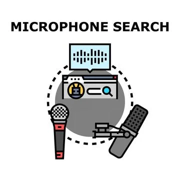 Voice search controlling website navigation and information Stock Illustration