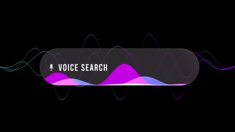 Voice search optimization boosts rankings with sound waves visualization graphs Stock Footage 323033950