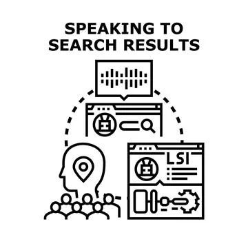 Voice search optimization for ranking search results Illustrazione stock