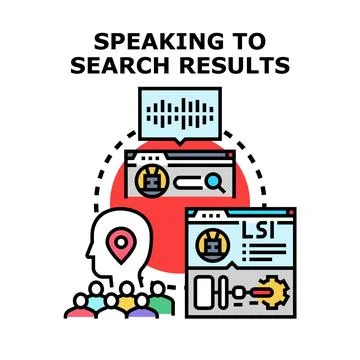 Voice search optimization for ranking search results Illustrazione stock
