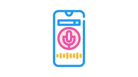 Voice search optimization seo color icon animation Stock Footage 327264134