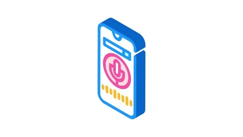 Voice search optimization seo isometric icon animation Stock Footage 327286150