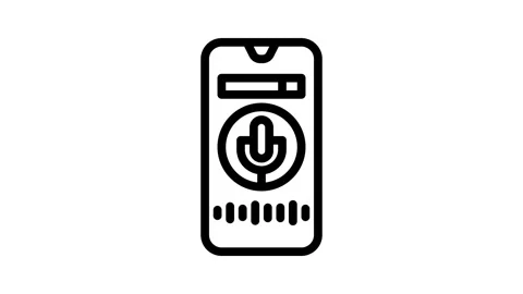 Voice search optimization seo line icon animation Stock Footage 326756591