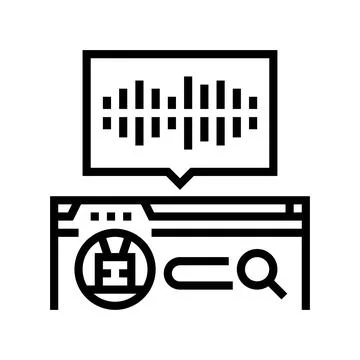 Voice search optimization seo line icon vector illustration Stockillustratie