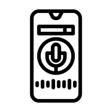 Voice search optimization seo line icon vector illustration Stockillustratie