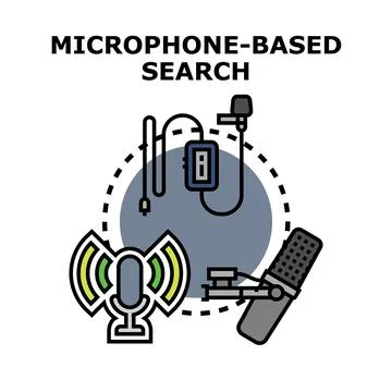 Voice search technology using multiple microphone inputs Stock Illustration