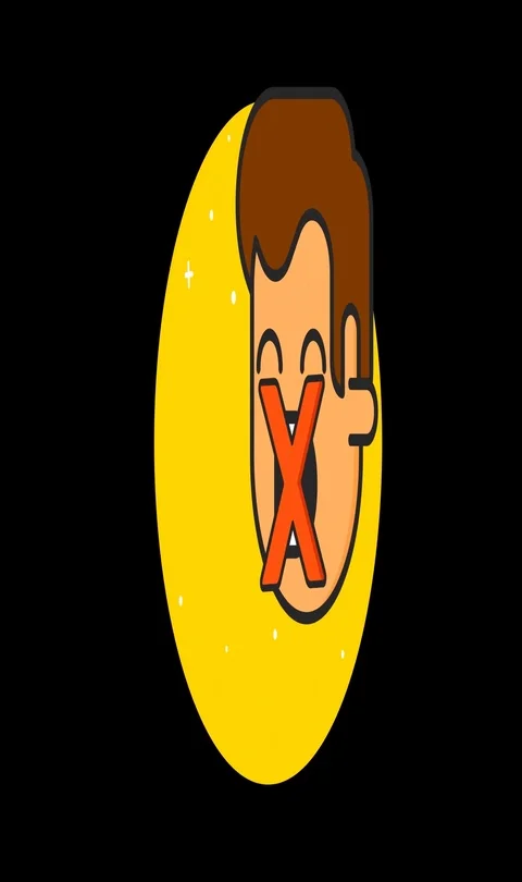 Voice Silcence Premium flat icon animated with alpha channel Stock Footage 101584815