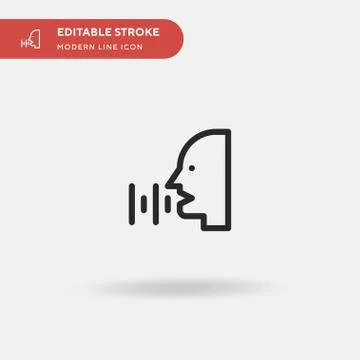 Voice Simple vector icon. Illustration symbol design template for web mobile  Illustrazione stock