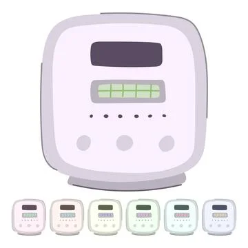 Voice smart home hub vector cartoon graphic Stock Illustration
