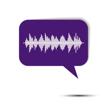 Voice spectrum and speech cloud, simple design Stock Illustration