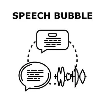 Voice speech bubble message sound wave concept Stock Illustration