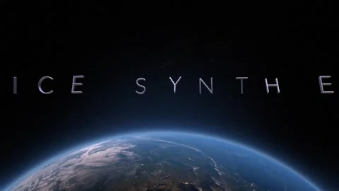 Voice Synthesis 3D title animation on the planet Earth background Stock Footage 296157196