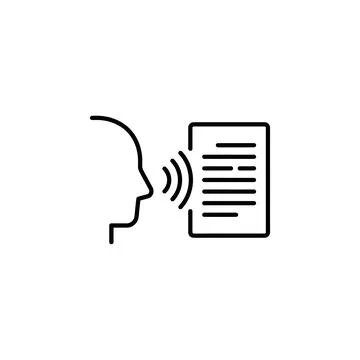 Voice to text conversion icon representing accessibility technology for rea.. Stock Illustration