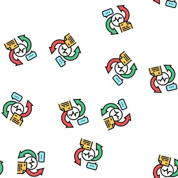 Voice to text converter vector seamless pattern 스톡 일러스트