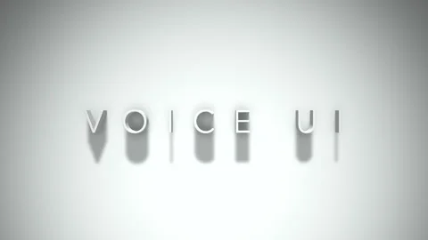 Voice ui 3D title animation with shadows on a white background Stockbeeldmateriaal 297269040