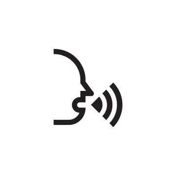 Voice vector icon logo design Stock Illustration