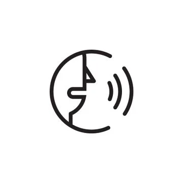 Voice vector icon logo design Stock Illustration