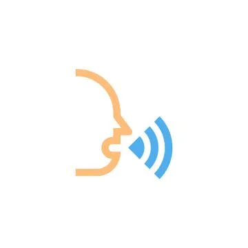 Voice vector icon logo design Stock Illustration