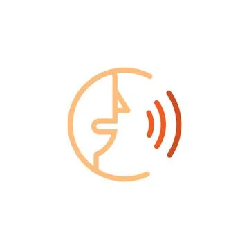 Voice vector icon logo design Stockillustratie