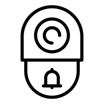 Voice video intercom icon outline vector. Door system Stock Illustration