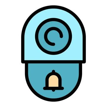 Voice video intercom icon vector flat Stock Illustration