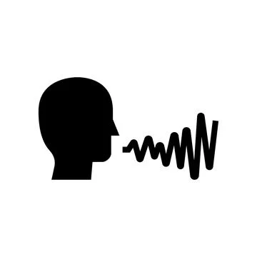 Voice vocal glyph icon vector illustration Stockillustratie