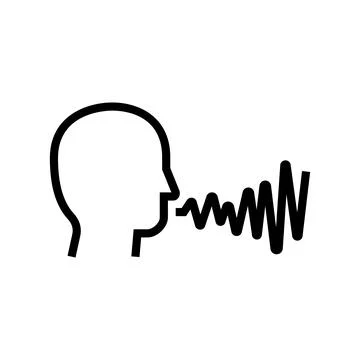 Voice vocal line icon vector illustration Stockillustratie