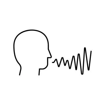Voice vocal line icon vector illustration Stockillustratie