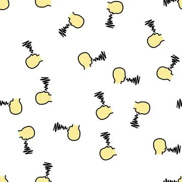 Voice vocal vector seamless pattern 스톡 일러스트