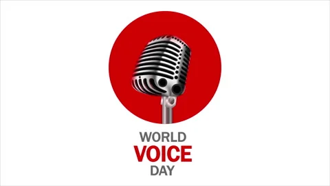 Voice world day microphone Stock Footage 332802829