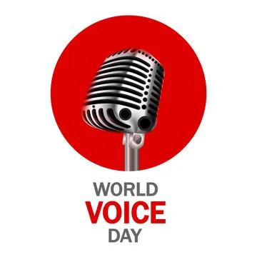 Voice world day microphone Stock Illustration