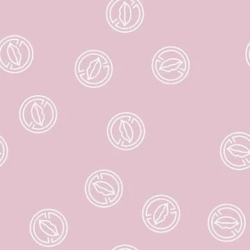 Voiceless sign line seamless pattern Illustrazione stock