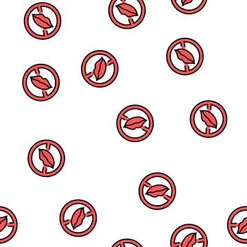 Voiceless sign vector seamless pattern Illustrazione stock