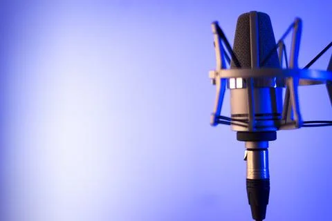 Voiceover microphone studio Stock Photos