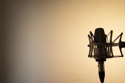 Voiceover microphone studio Stock Photos