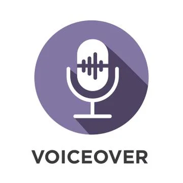 Voiceover or Voice Command Icon with Sound Wave Images - solid イラスト素材