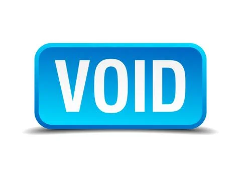 Void blue 3d realistic square isolated button Stock Illustration