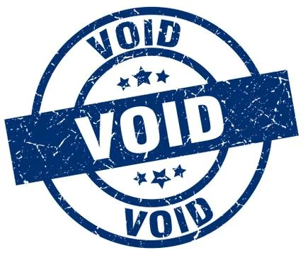 Void blue round grunge stamp Stock Illustration