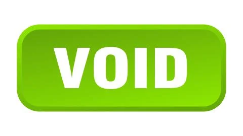 Void button. void square 3d push button Illustrazione stock